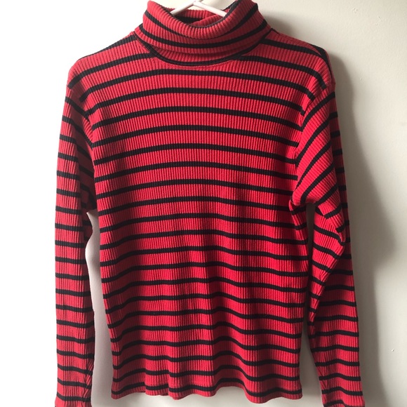 Sweaters | Red And Black Turtleneck 